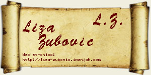 Liza Zubović vizit kartica